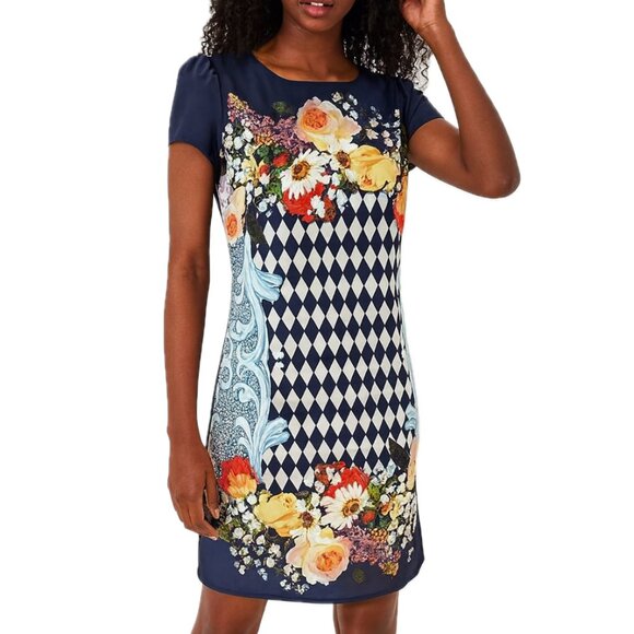 La Chapelle Sport Dresses & Skirts - La Chapelle Sport | Short Sleeve Shift Dress Navy Floral | Size FR 38 (US 6)
